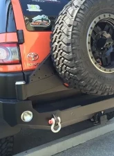 Expedition One Trail Series Rear Bumper w/ Smooth Motion Tire Carrier System Toyota FJ Cruiser 2007-2014                                     - FJC-RB-STC-BARE - Image 7