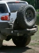 Expedition One Trail Series Rear Bumper w/ Smooth Motion Tire Carrier System Toyota FJ Cruiser 2007-2014                                     - FJC-RB-STC-BARE - Image 2