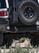 Expedition One Trail Series Rear Bumper w/ Smooth Motion Tire Carrier System Toyota FJ Cruiser 2007-2014                                     - FJC-RB-STC-BARE - Image 3