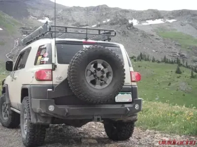 Expedition One Trail Series Rear Bumper w/ Smooth Motion Tire Carrier System Toyota FJ Cruiser 2007-2014 - FJC-RB-STC-BARE
