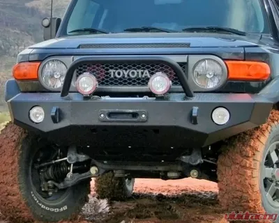 Expedition One Trail Series Bare Metal Standard Hoop Front Bumper Toyota FJ Cruiser 07-14 - FJC-FB-H-BARE