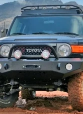 Expedition One Trail Series Bare Metal Standard Hoop Front Bumper Toyota FJ Cruiser 07-14                                     - FJC-FB-H-BARE - Image 2