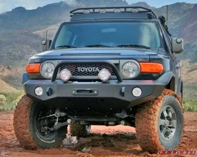 Expedition One Trail Series Bare Metal Standard Hoop Front Bumper Toyota FJ Cruiser 07-14 - FJC-FB-H-BARE