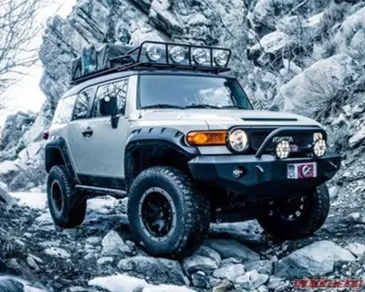 Expedition One Trail Series Bare Metal Standard Hoop Front Bumper Toyota FJ Cruiser 07-14 - FJC-FB-H-BARE