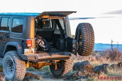 Expedition One Trail Series Rear Bumper w/ Smooth Motion Tire Carrier Jeep Wrangler JK 2007-2017 - JK-CTS-RB-STC-BARE