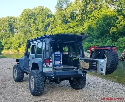 Expedition One Trail Series Rear Bumper w/ Smooth Motion Tire Carrier Jeep Wrangler JK 2007-2017 - JK-CTS-RB-STC-BARE