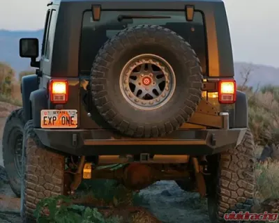 Expedition One Trail Series Rear Bumper w/ Smooth Motion Tire Carrier Jeep Wrangler JK 2007-2017 - JK-CTS-RB-STC-BARE