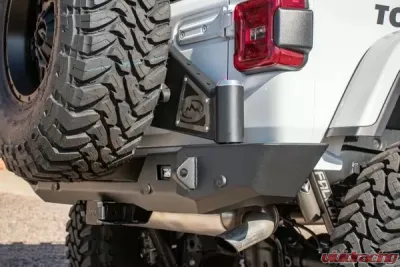 Expedition One Core Series 2 Rear Bumper w/ Smooth Motion Tire Carrier System Jeep Wrangler JL 2018+ - JL18-CS2-RB-STC-BARE