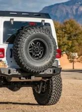 Expedition One Core Series 2 Rear Bumper w/ Smooth Motion Tire Carrier System Jeep Wrangler JL 2018+                                     - JL18-CS2-RB-STC-BARE - Image 6
