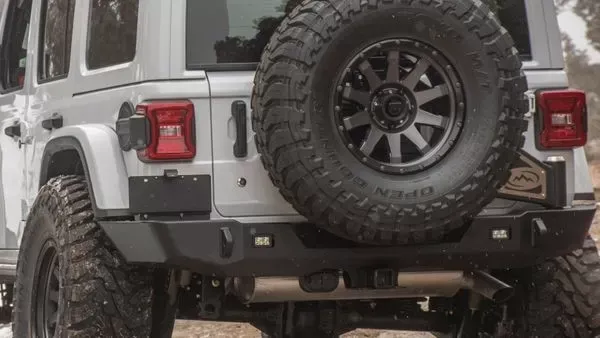Expedition One Trail Series 2 Rear Bumper w/ Smooth Motion Tire Carrier System Jeep Wrangler JL 2018+ - JL18-TS2-RB-STC-BARE