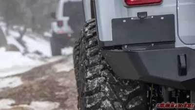 Expedition One Trail Series 2 Rear Bumper w/ Smooth Motion Tire Carrier System Jeep Wrangler JL 2018+ - JL18-TS2-RB-STC-BARE