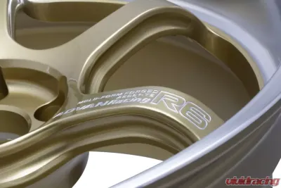 Advan R6 Wheel 18x10.5 5x114.3 24mm Machining & Racing Brass Gold - YA68L24EMBZ