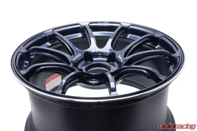 Advan RZ-F2 Wheel 18x8 5x114.3 44mm Racing Titanium Blue & Ring - YA28G44EDR