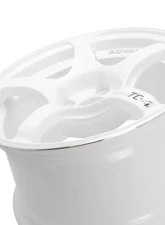 Advan TC-4 Wheel 17x9 5x114.3 63mm Racing White Metallic & Ring                                     - YAD7I63EWMR - Image 3