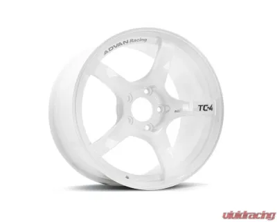Advan TC-4 Wheel 17x9 5x114.3 63mm Racing White Metallic & Ring - YAD7I63EWMR