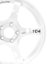 Advan TC-4 Wheel 17x9 5x114.3 63mm Racing White Metallic & Ring                                     - YAD7I63EWMR - Image 5