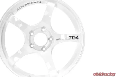 Advan TC-4 Wheel 17x9 5x114.3 63mm Racing White Metallic & Ring - YAD7I63EWMR