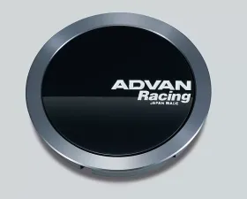 Advan 73mm Full Flat Center Cap - Gloss Black/Hyper Ring