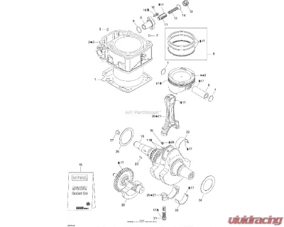 Can-AM OEM Piston Assembly (oversize) | Traxter 500 CVT, Includes 4 To 5 CLEARANCE - 420296566