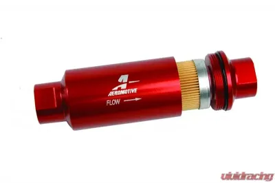 Aeromotive In-Line Fuel Filter AN-10 10 Micron Fabric Element, Compact 5.5" x 2" - 12301