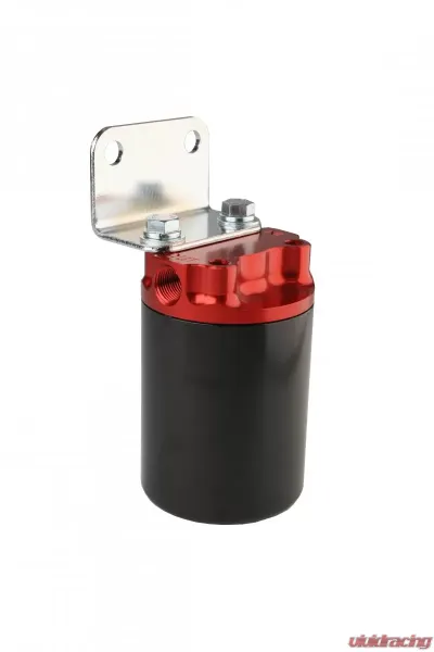 Aeromotive Fuel System SS Serier Canister Style Fuel Filter Anodized Black/Red 10 Micron Element - 12317