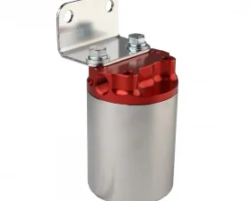 Aeromotive Fuel System Canister Filter, 3/8-NPT, 100-Micron (Anodized red housing,nickel plated sleeve)