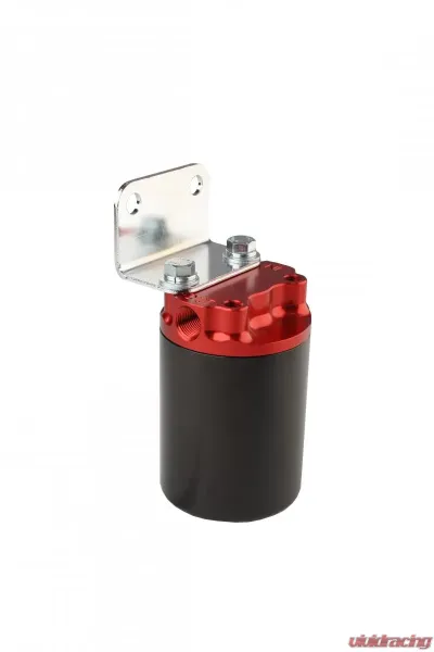 Aeromotive Fuel System Canister Filter, 3/8-NPT, 100-Micron (Anodized red housing,black sleeve) - 12319