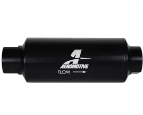 Aeromotive Fuel System Filter, In-Line, Marine, AN12, 40 Micron Stainless steel element, Black Hardcoat