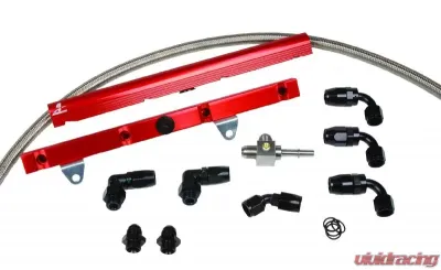 Aeromotive Fuel System Rail Kit for 1999-2004 Chevrolet Corvette C5, Aluminum, Red - 14128