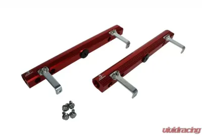 Aeromotive Fuel Rails for Edelbrock 29785 SBC Intake, Aluminum, Red, ORB-08 Ports - 14148