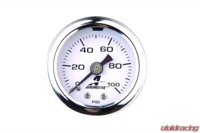 Aeromotive Fuel System Pressure Gauge, Fuel, 0 to 100 psi, Liquid Filled - 15633