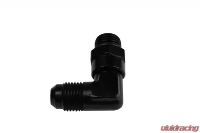 Aeromotive Fuel System Fitting Elbow 90-Deg AN-06 ORB to AN-06 Flare Black Aluminum - 15689
