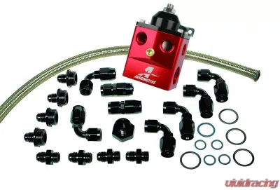 Aeromotive Fuel System A4 Dual Carburetor Regulator Kit(P/N 13203)(regulator, hose,hose ends,fittings) - 17121