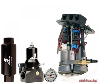 Aeromotive Fuel System for 2011-2017 Mustang - Dual 450, Regulator, Gauge, Filter - 17355