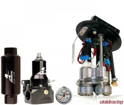 Aeromotive Fuel System for 2011-2017 Mustang with Triple 450 Pump, Regulator, Gauge, Filter - 17356