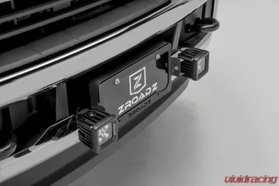ZROADZ Universal License Plate Frame LED Bracket Incl. (2) 3 Inch LED Pod Lights Chevrolet Silverado 1500 2015-2025 - Z310005