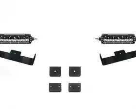ZROADZ Universal Panel Clamp LED Kit Incl. (2) 6 Inch LED Straight Single Row Slim Light Bars Chevrolet Silverado 1500 2015-2022