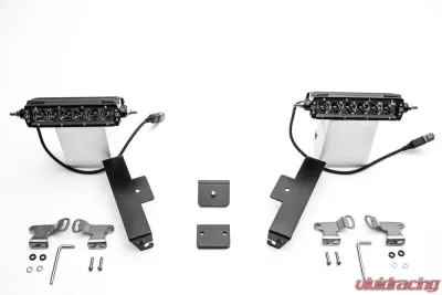 ZROADZ Universal Panel Clamp LED Kit Incl. (2) 6 Inch LED Straight Single Row Slim Light Bars Chevrolet Silverado 1500 2015-2022 - Z310006-KIT