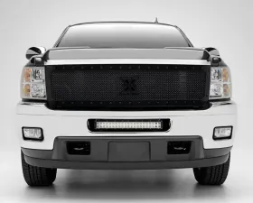 ZROADZ Front Bumper Center LED Kit Incl (1) 20 Inch LED Straight Dble Row Light Bar Silverado 2500|3500 2011-2013