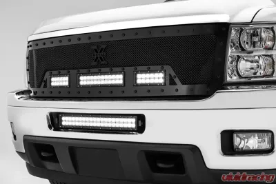ZROADZ Front Bumper Center LED Kit Incl (1) 20 Inch LED Straight Dble Row Light Bar Silverado 2500|3500 2011-2013 - Z321151-KIT