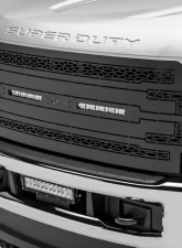 ZROADZ Front Bumper Center LED Kit Incl. (1) 12 Inch LED Straight Double Row Light Bar Ford Super Duty 2017-2021                                     - Z325471-Kit - Image 3