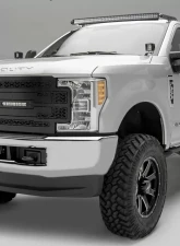 ZROADZ Front Bumper Center LED Kit Incl. (1) 12 Inch LED Straight Double Row Light Bar Ford Super Duty 2017-2021                                     - Z325471-Kit - Image 4