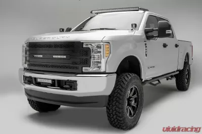 ZROADZ Front Bumper Center LED Kit Incl. (1) 12 Inch LED Straight Double Row Light Bar Ford Super Duty 2017-2021 - Z325471-Kit