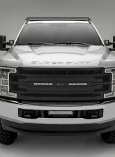 ZROADZ Front Bumper Center LED Kit Incl. (1) 12 Inch LED Straight Double Row Light Bar Ford Super Duty 2017-2021                                     - Z325471-Kit - Image 6