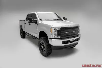 ZROADZ Front Bumper Center LED Kit Incl. (1) 12 Inch LED Straight Double Row Light Bar Ford Super Duty 2017-2021 - Z325471-Kit