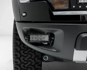 ZROADZ Front Bumper OEM Fog LED Kit Incl. (2) 6 Inch LED Straight Double Row Light Bars Ford F-150 Raptor 2010-2014