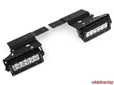 ZROADZ Front Bumper OEM Fog LED Kit Incl. (2) 6 Inch LED Straight Double Row Light Bars Ford F-150 Raptor 2010-2014 - Z325651-Kit