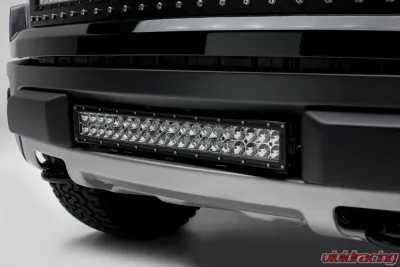 ZROADZ Front Bumper Center LED Kit Incl (1) 20 Inch LED Straight Double Row Light Bar Ford F-150 Raptor 2010-2014 - Z325661-Kit
