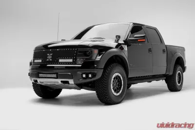 ZROADZ Front Bumper Center LED Kit Incl (1) 20 Inch LED Straight Double Row Light Bar Ford F-150 Raptor 2010-2014 - Z325661-Kit