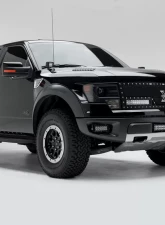 ZROADZ Front Bumper Center LED Kit Incl (1) 20 Inch LED Straight Double Row Light Bar Ford F-150 Raptor 2010-2014                                     - Z325661-Kit - Image 5